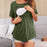 Crofta Women's Maternity Shirts Round Neck Double Layer for New Mom Daily Wear Green S