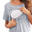 Crofta Women's Maternity Shirts Round Neck Double Layer for New Mom Daily Wear 3pcs S