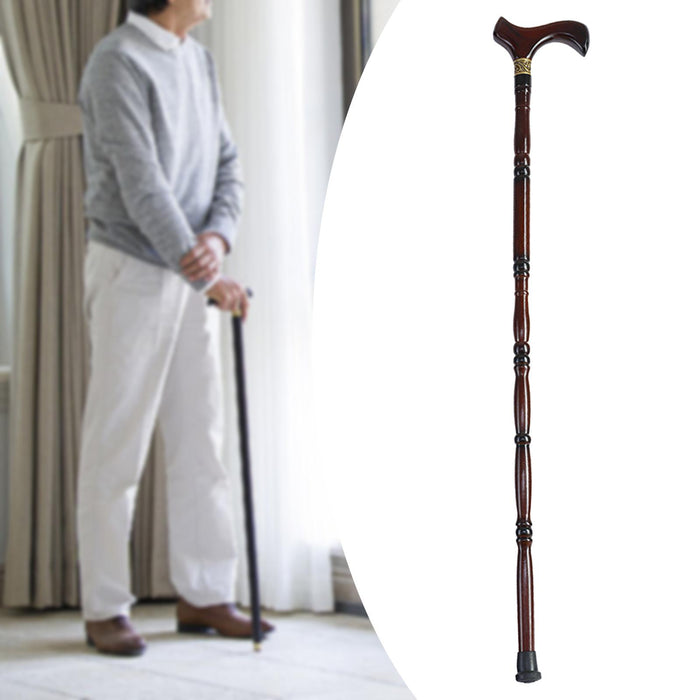 Crofta Wooden Walking Stick Lightweight Father's Day Gift for Elderly Limb Weakness Style A