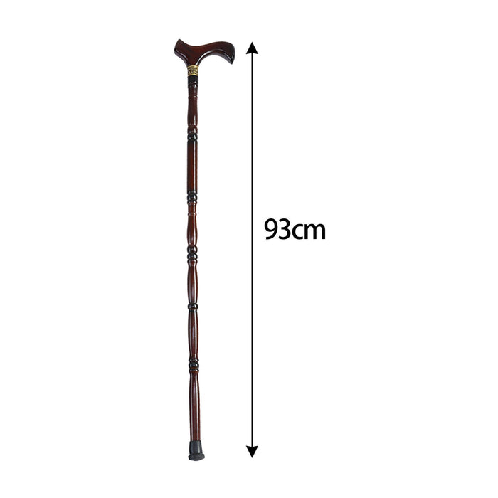 Crofta Wooden Walking Stick Lightweight Father's Day Gift for Elderly Limb Weakness Style A