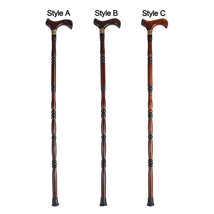 Crofta Wooden Walking Stick Lightweight Father's Day Gift for Elderly Limb Weakness Style A