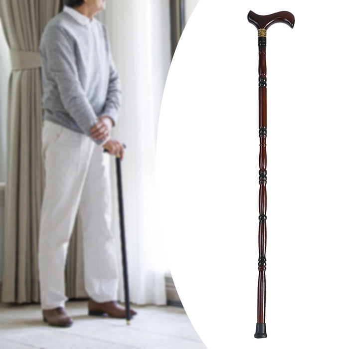 Crofta Wooden Walking Stick Lightweight Father's Day Gift for Elderly Limb Weakness Style B