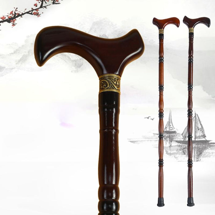 Crofta Wooden Walking Stick Lightweight Father's Day Gift for Elderly Limb Weakness Style B