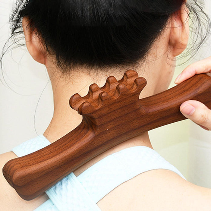 Crofta Wooden Massager Stick Lightweight Gua Sha Stick for SPA Beauty Salon Abdomen