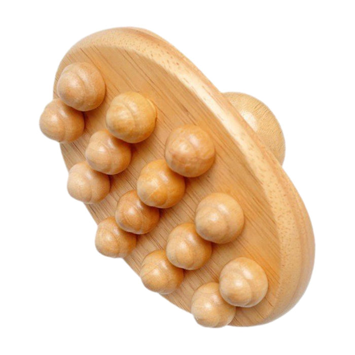 Crofta Wooden Massage Body Brush Manual Handheld Body Massager for Legs Sauna Waist