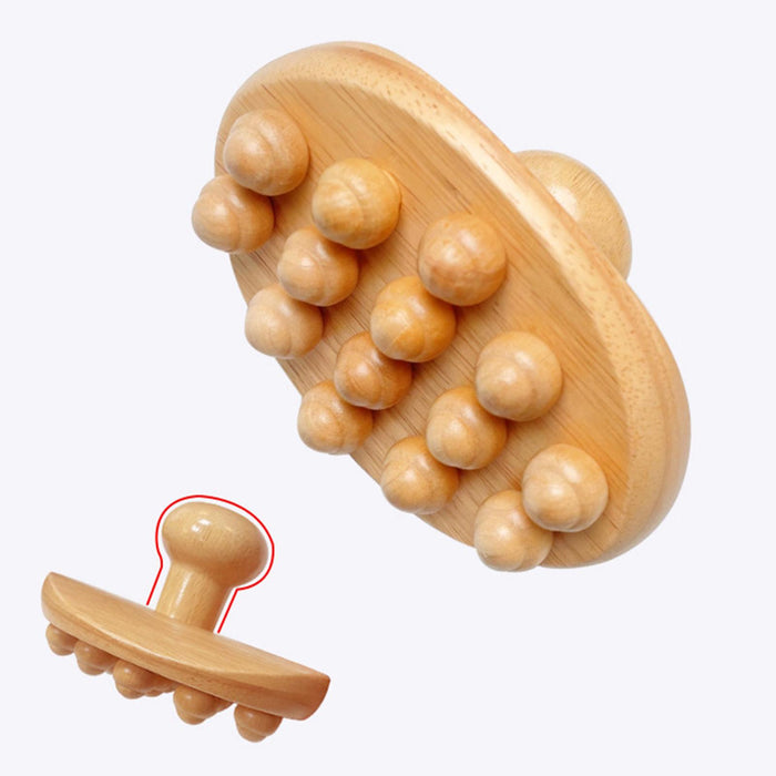 Crofta Wooden Massage Body Brush Manual Handheld Body Massager for Legs Sauna Waist