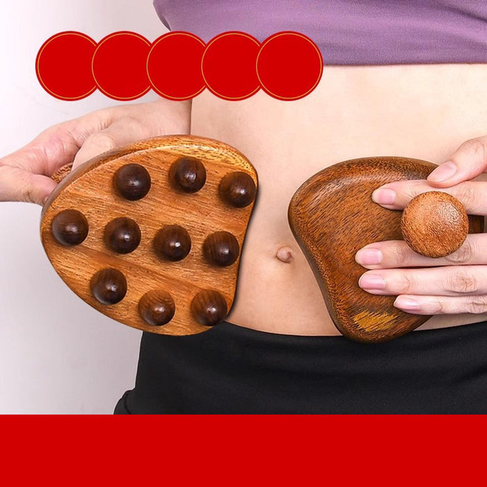 Crofta Wooden Massage Brush Manual Body Massager Brush Tool for Shoulder Thigh Neck