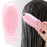 Crofta 2 in 1 Hair Shampoo Brush and Travel Bottle Silicone for Women Men Hair Comb pink