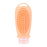 Crofta 2 in 1 Hair Shampoo Brush and Travel Bottle Silicone for Women Men Hair Comb orange