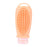 Crofta 2 in 1 Hair Shampoo Brush and Travel Bottle Silicone for Women Men Hair Comb orange