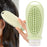 Crofta 2 in 1 Hair Shampoo Brush and Travel Bottle Silicone for Women Men Hair Comb green