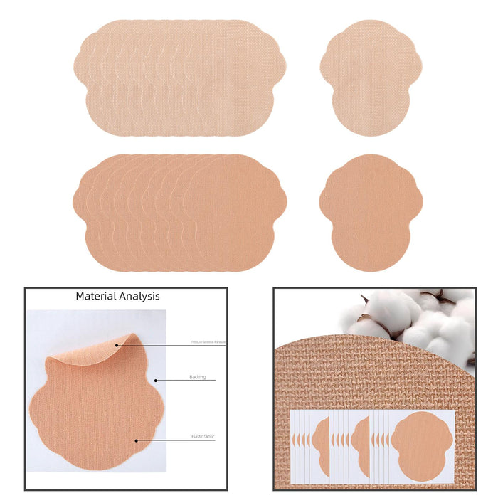 Crofta 10Pcs Armpit Patch Armpit Protection Breathable Summer Sweat Absorbent Patch non woven fabric