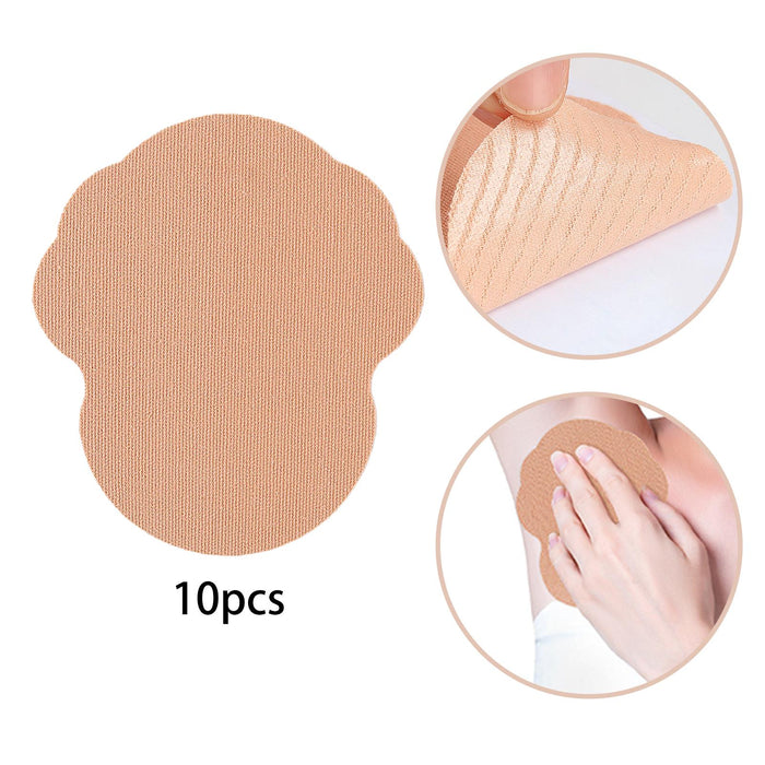 Crofta 10Pcs Armpit Patch Armpit Protection Breathable Summer Sweat Absorbent Patch elastic fabric