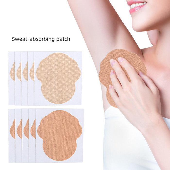 Crofta 10Pcs Armpit Patch Armpit Protection Breathable Summer Sweat Absorbent Patch elastic fabric