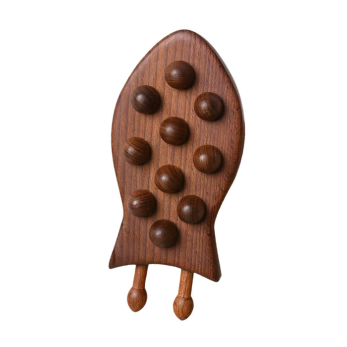 Crofta Wooden Massage Brush Body Massager Brush Tool for Waist Body Contouring Neck