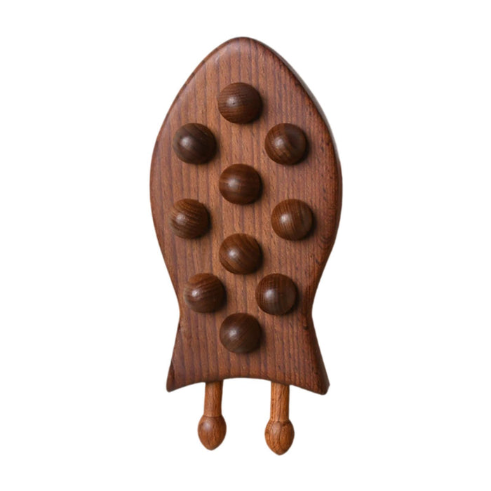 Crofta Wooden Massage Brush Body Massager Brush Tool for Waist Body Contouring Neck