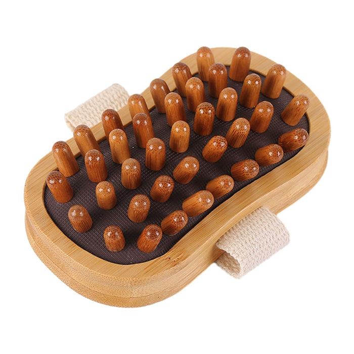 Crofta Wooden Massage Body Brush Body Brush Air Cushion Brush for SPA Legs Shoulder Coffee