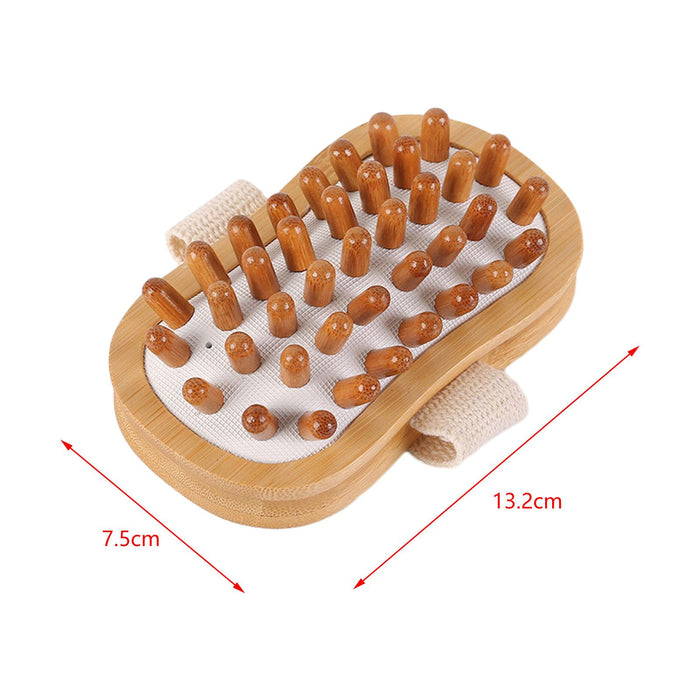 Crofta Wooden Massage Body Brush Body Brush Air Cushion Brush for SPA Legs Shoulder White