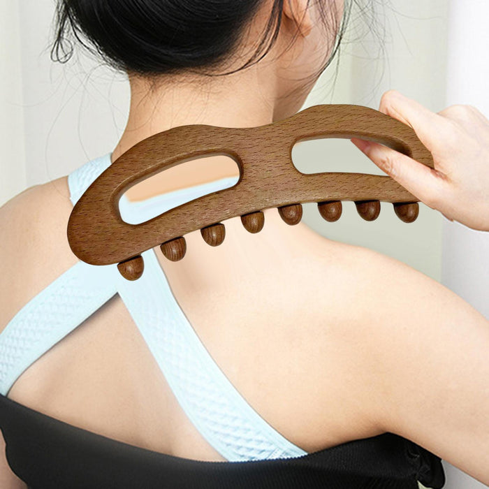 Crofta Wooden Massage Roller Smooth Handheld Whole Body Massage for Back Thigh Body