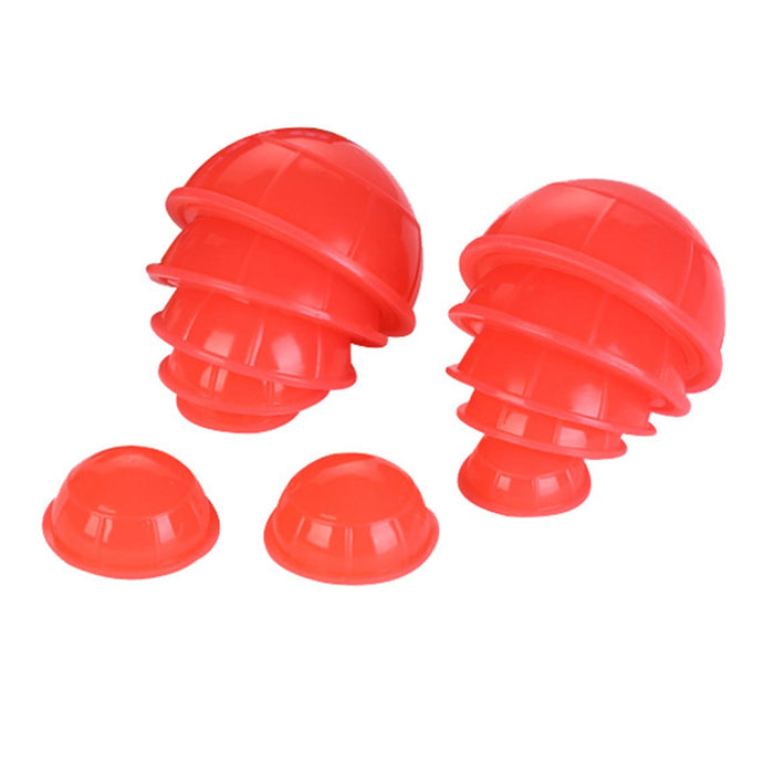 12 Pieces Silicone Vacuum Cupping Cup Flexible Accessory Silicone Can Puller red