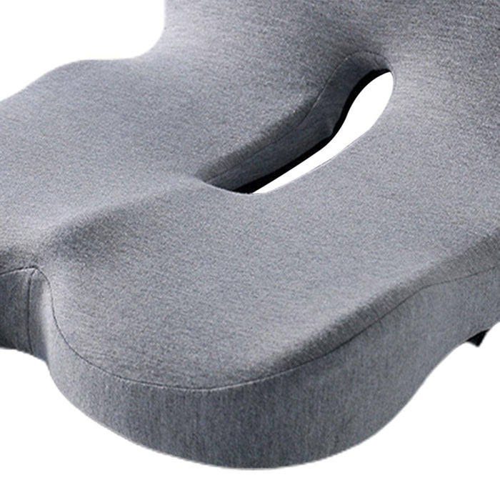 Crofta Chair Cushion Tailbone Cushion Breathable Back Support Multiuse Seat Cushion Light Gray