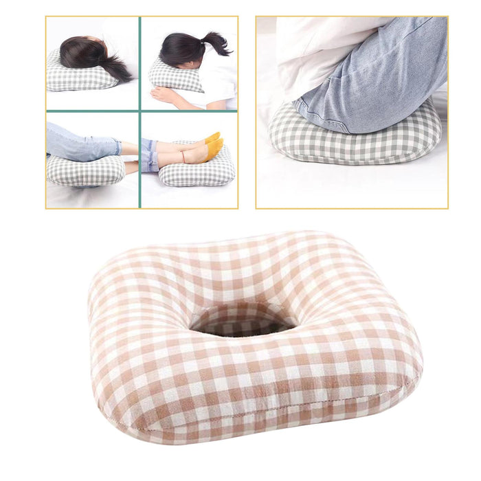 Crofta Bed Sore Donut Cushion Hemorrhoid Cushion for Head Ear Piercing Office Chair Beige