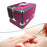 Crofta Aluminum Makeup Case Waterproof Cosmetic Tool Box for Women Girl Makeup Tool rose red