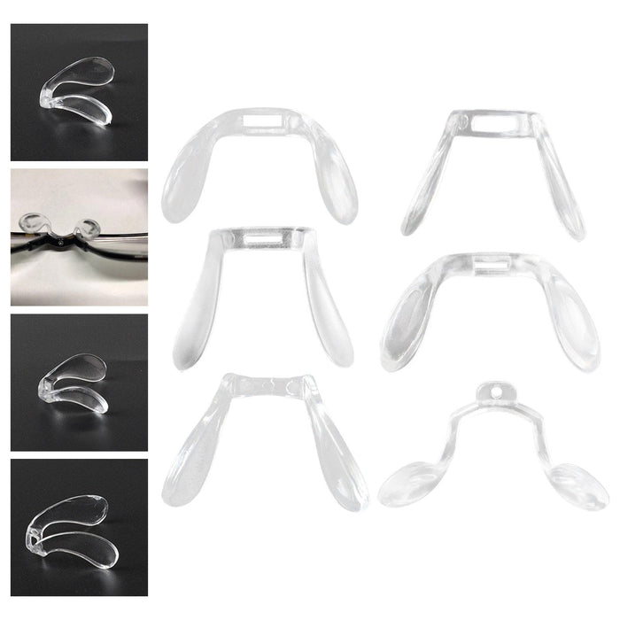 2 Pieces U Shape Eyeglasses Nose Pads Bridge Nose Support Clear Replacement 26mmx18mm