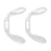 2 Pieces U Shape Eyeglasses Nose Pads Bridge Nose Support Clear Replacement 26mmx18mm