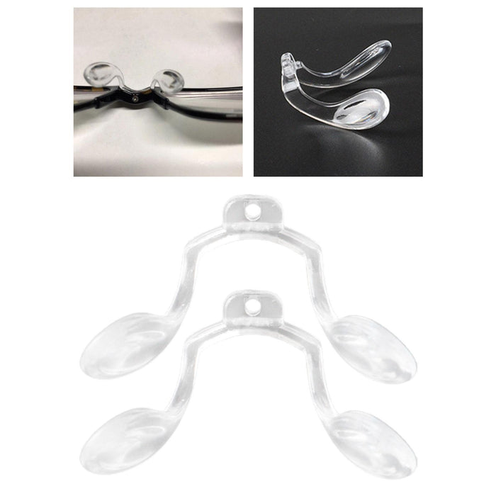 2 Pieces U Shape Eyeglasses Nose Pads Bridge Nose Support Clear Replacement 28mmx22mm