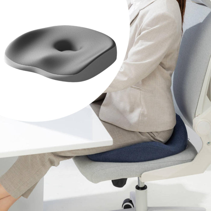 Crofta Hemorrhoid Cushion Breathable Support Seat Pad Cushion for Chair Home Office dark grey