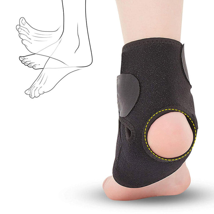 Crofta 2 Pieces Ankle Brace Foot Support Wrap for Running Sports Protection Fitness