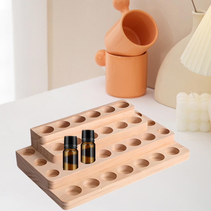 Crofta Wooden Essential Oil Display Holder Essential Oil Display Holder for Holiday 4 layers