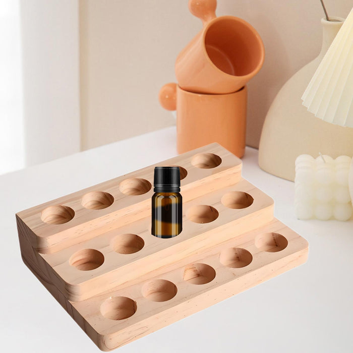 Crofta Wooden Essential Oil Display Holder Essential Oil Display Holder for Holiday 3 layers