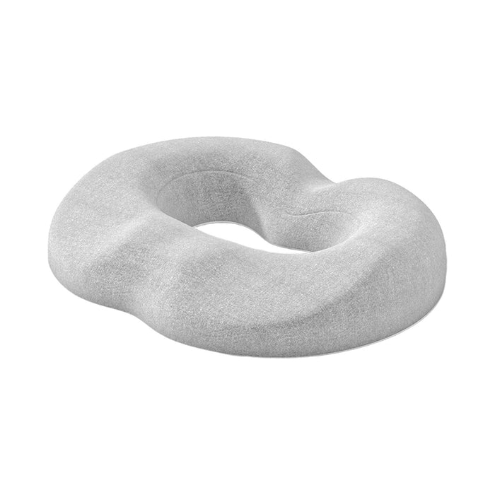 Crofta Donut Pillow Breathable Tailbone Seat Cushion for Long Sitting Office Travel Light Gray