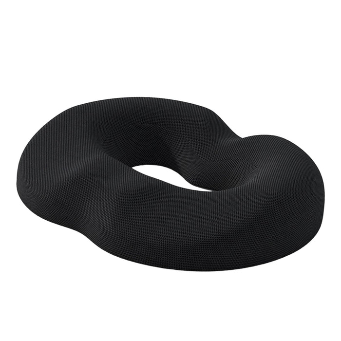 Crofta Donut Sitting Pillow Breathable Office Chair Cushion for Car Airplane Office Black