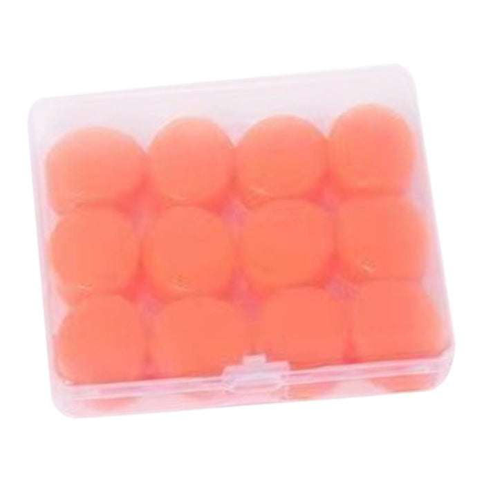 Crofta 12Pcs Ear Plugs Soft Sound Blocking Ear Plugs for Traveling Concert Studying orange