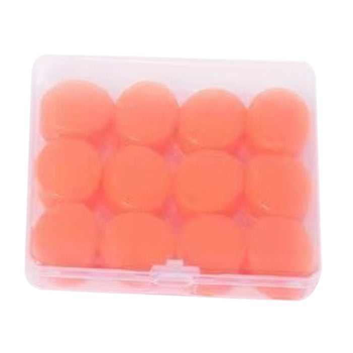 Crofta 12Pcs Ear Plugs Soft Sound Blocking Ear Plugs for Traveling Concert Studying orange