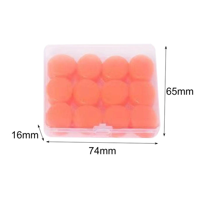 Crofta 12Pcs Ear Plugs Soft Sound Blocking Ear Plugs for Traveling Concert Studying orange