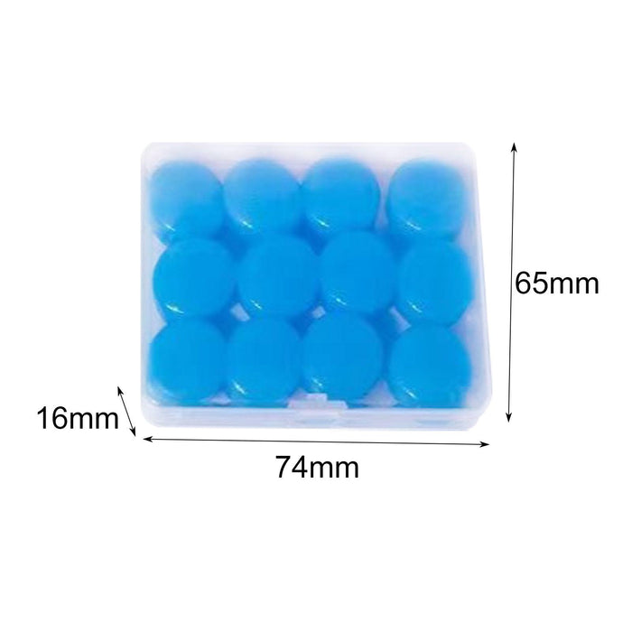 Crofta 12Pcs Ear Plugs Soft Sound Blocking Ear Plugs for Traveling Concert Studying blue