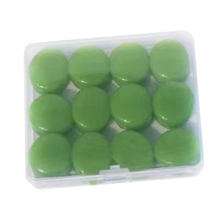 Crofta 12Pcs Ear Plugs Soft Sound Blocking Ear Plugs for Traveling Concert Studying green