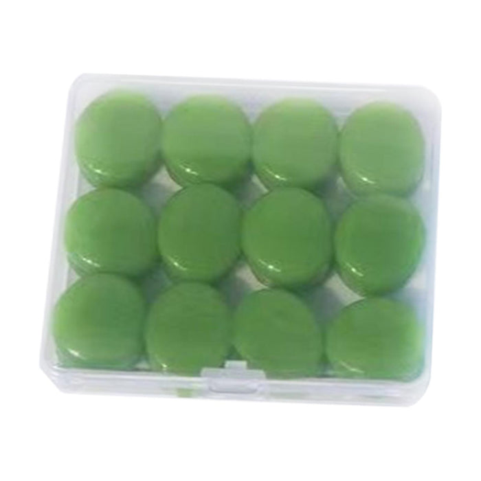 Crofta 12Pcs Ear Plugs Soft Sound Blocking Ear Plugs for Traveling Concert Studying green