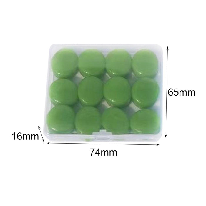 Crofta 12Pcs Ear Plugs Soft Sound Blocking Ear Plugs for Traveling Concert Studying green