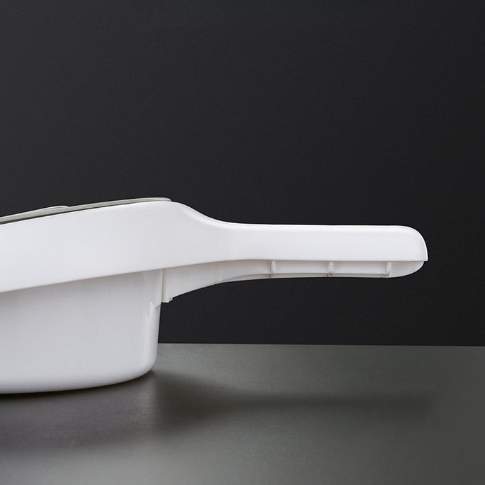 Crofta Bedpan with Cover Emergency Device for Female Male Personal Bedridden People white gray