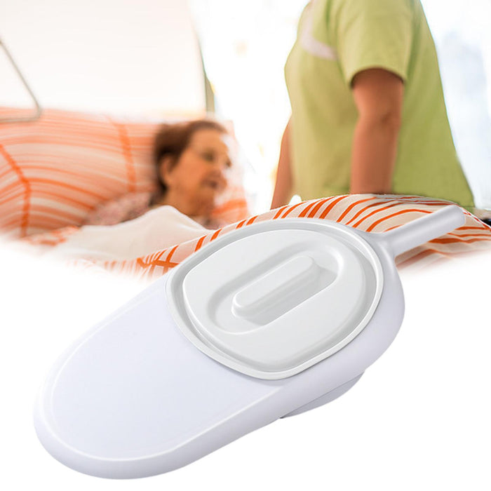 Crofta Bedpan with Cover Emergency Device for Female Male Personal Bedridden People white