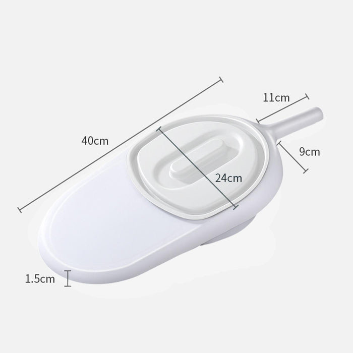 Crofta Bedpan with Cover Emergency Device for Female Male Personal Bedridden People white