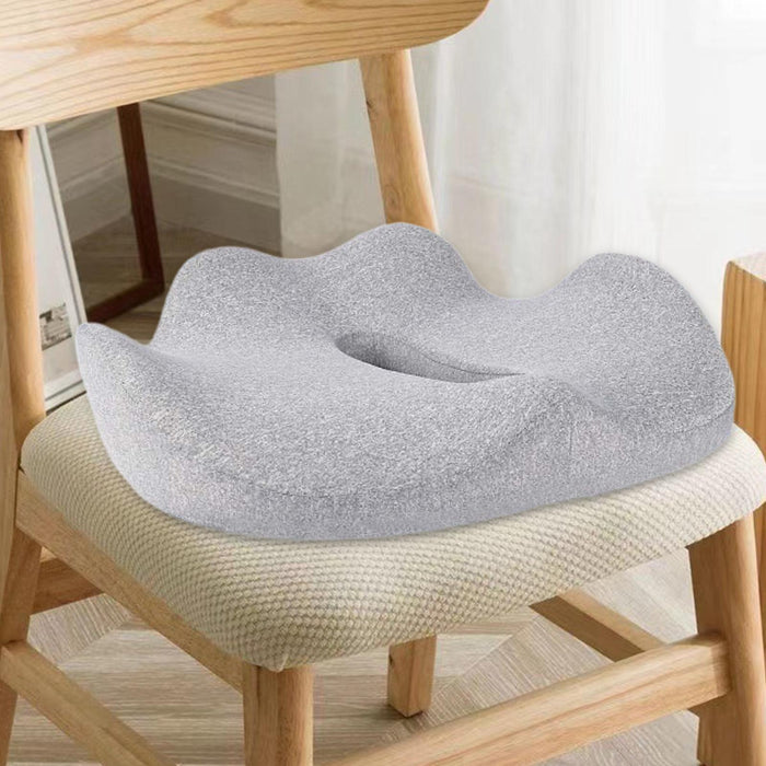 Crofta Memory Foam Seat Chair Cushion Tailbone Seat Cushion for Travel Gaming Chair grey