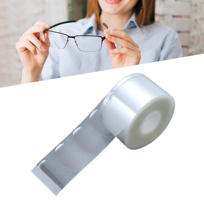 Crofta 1000Pcs Eyeglasses Anti Slip Stickers Remove without Residue Protective Film oval no hole