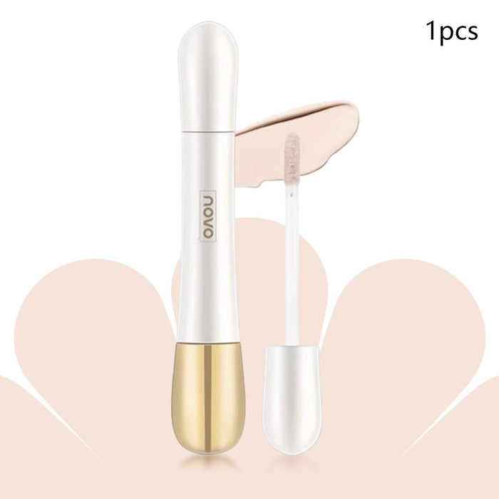 Crofta 2 in 1 Foundation and Concealer Liquid Portable Full Coverage Built in Brush bright skin