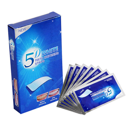 Crofta 14 Pieces Tooth Whitening Strips Sturdy Easy to Use for Travel Dating Office